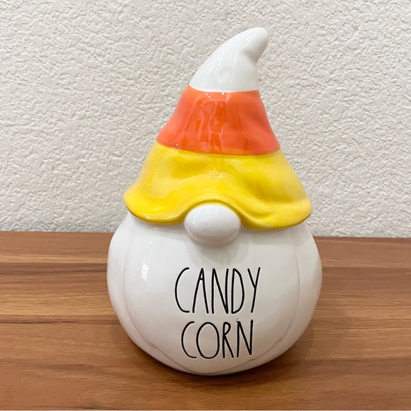 RAE DUNN Candy Corn Gnome Ceramic Halloween Figurine Thanksgiving Fall Decor - Picture 9 of 13
